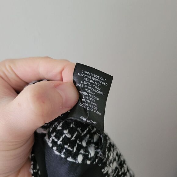 International Concepts White/Black Mod Mini Skirt Woven 4 - Picture 7 of 8